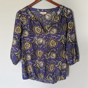LOFT Blue Paisley with White Yellow Pattern